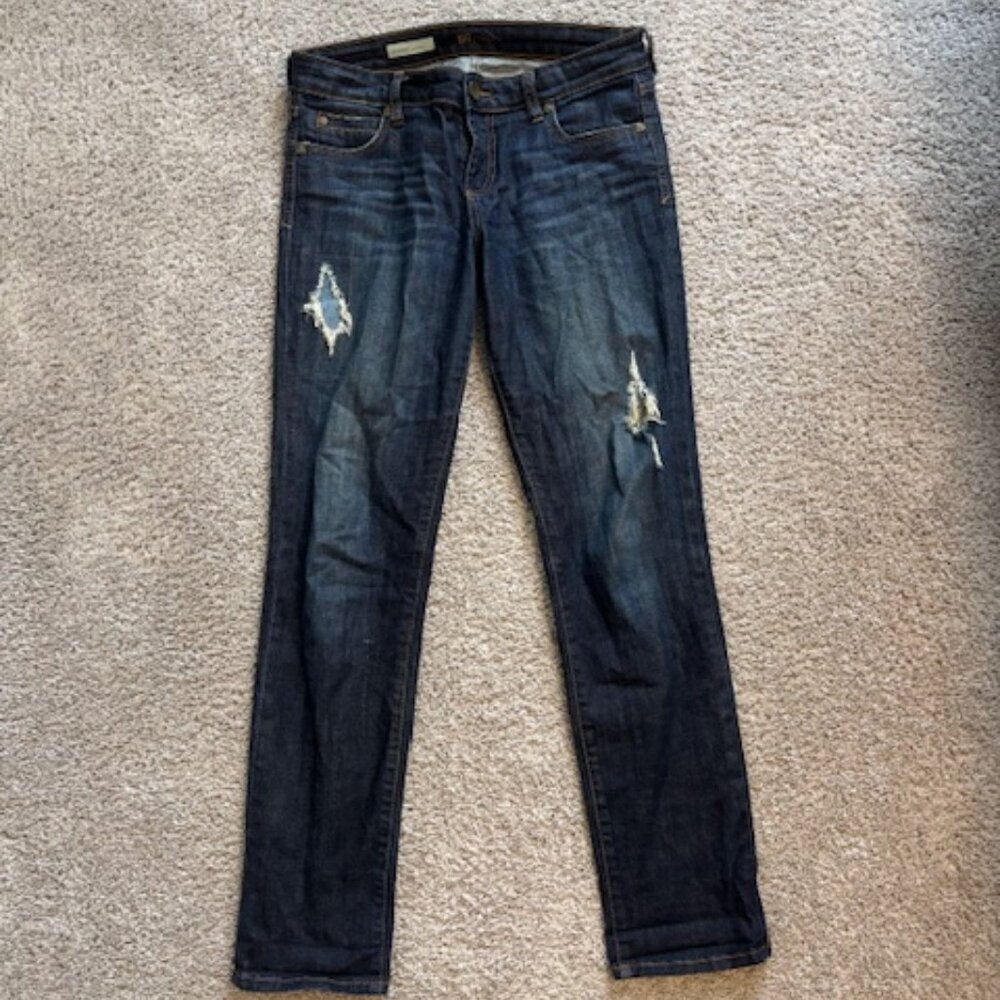 KUT Catherine Low Rise Boyfriend Distressed Jeans - size 4